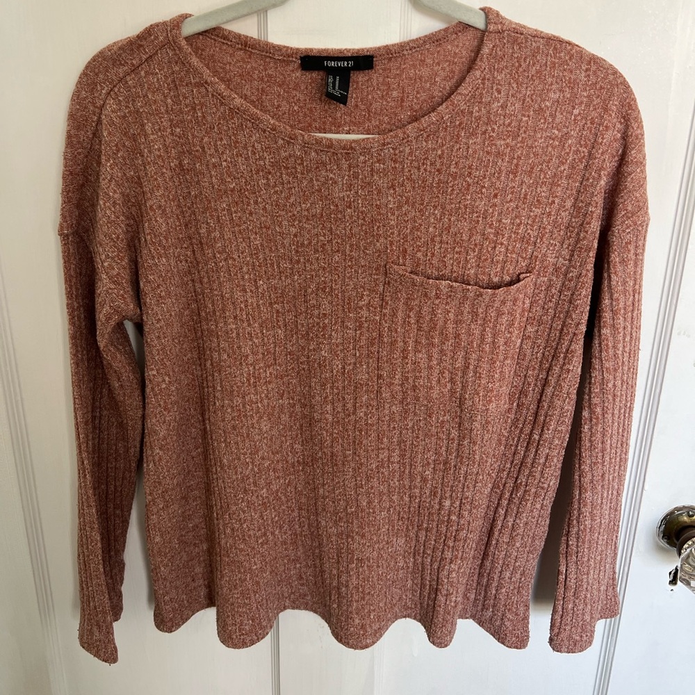 Forever 21 Women's Rust Knit Top